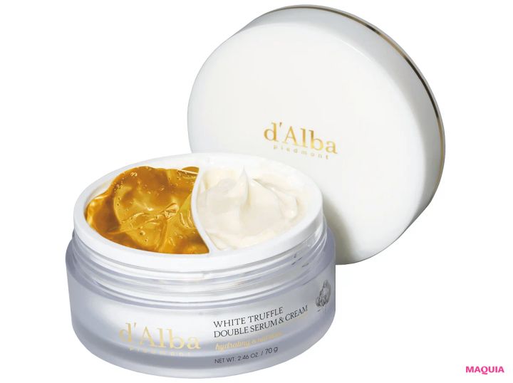美容家 千葉由佳さんのおすすめ保湿ケアアイテム d’Alba ホワイトトリュフダブルセラムアンドクリーム