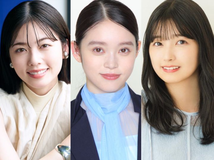 （左から）小芝風花、高石あかり、乃木坂46・五百城茉央 クランクイン！ width=