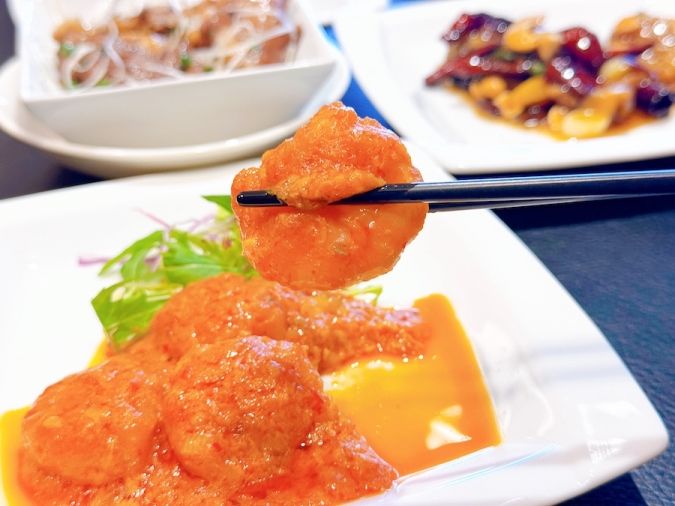 四川飯店 博多 海老のチリソース