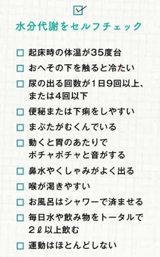 あなたの体の“水はけ”度チェック！
