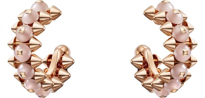 「クラッシュ ドゥ カルティエ」イヤリング（PG×ピンクカルセドニー）￥1,557,600