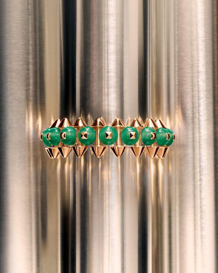 「クラッシュ ドゥ カルティエ」（PG×グリーンアゲート）リング￥1,056,000