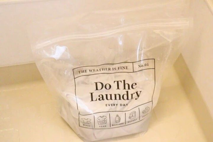 ダイソー つけ置き洗いジッパーバッグ（ロゴ） 使用例