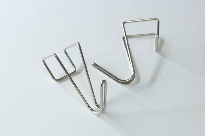 ステンレスキッチン下扉用フック 2P