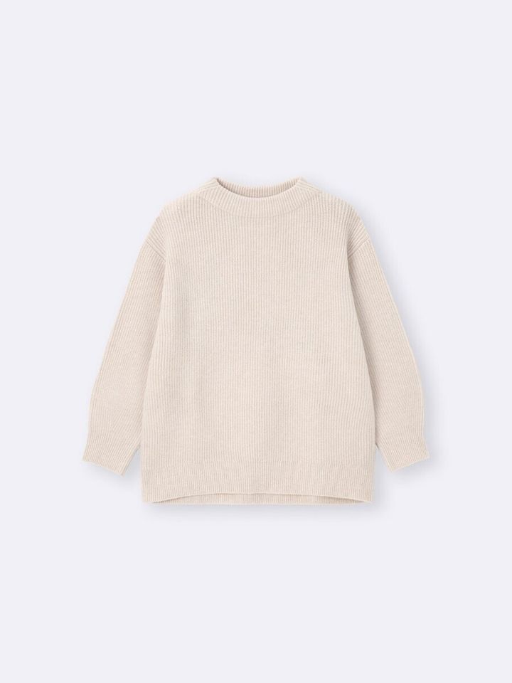 2026gu大人女子おすすめパフニットオーバーサイズチュニック