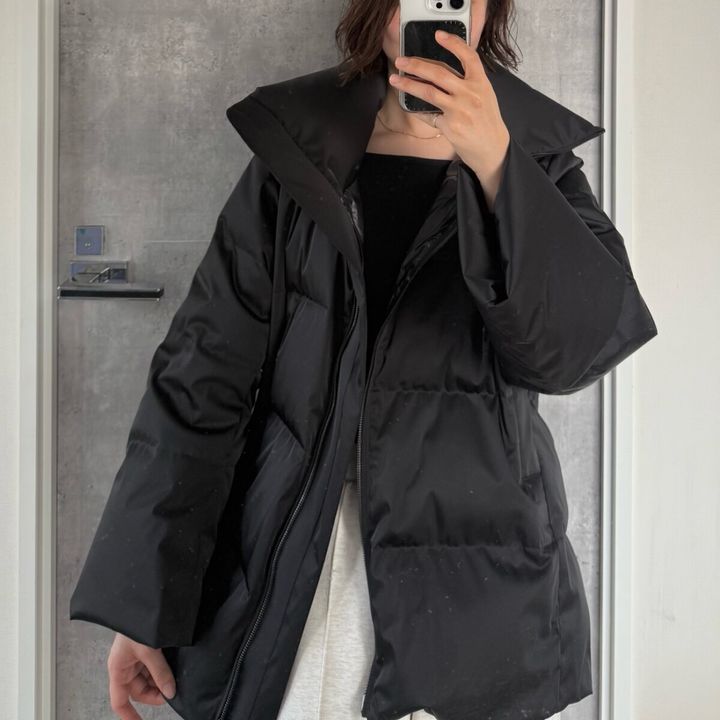 ユニクロダウンボリュームジャケット Sサイズ着用感