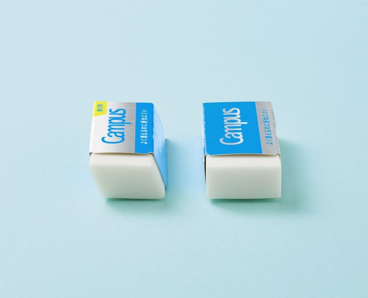 「キャンパス よく消えるのに折れにくい消しゴム」（コクヨ提供）
