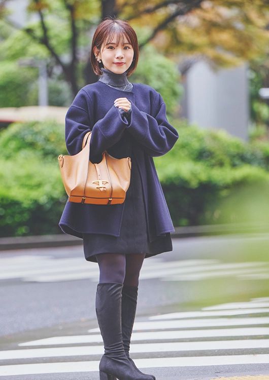 Ａラインシルエットで上品なお嬢さん感をアピール