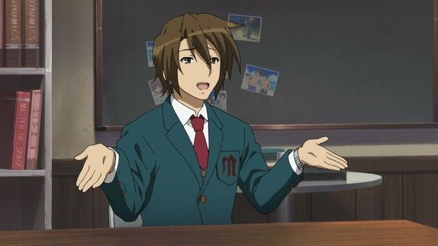 “謎の転校生”というだけで、ハルヒによってSOS団にスカウトされた古泉(劇場版『涼宮ハルヒの消失』) [c]2009 Nagaru Tanigawa・Noizi Ito/SOS団