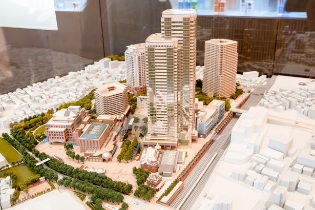 ビール工場跡地に誕生した、恵比寿ガーデンプレイスの模型。