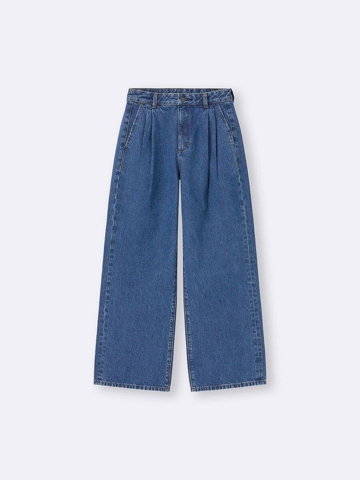 GUのデニムタックトラウザー