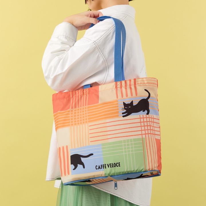 「黒ねこエコバッグ2026」ペールオレンジ（税込 1080円） width=