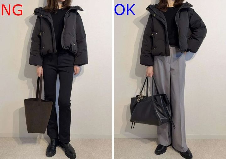 大人女子ショート丈ダウンNG＆OKコーデ