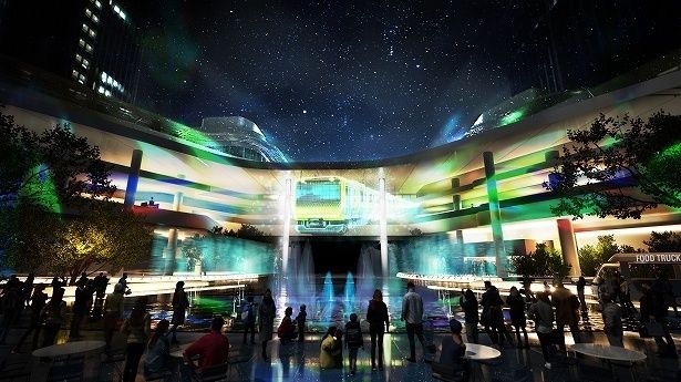 街と一体となった没入・体験型プロジェクションマッピング