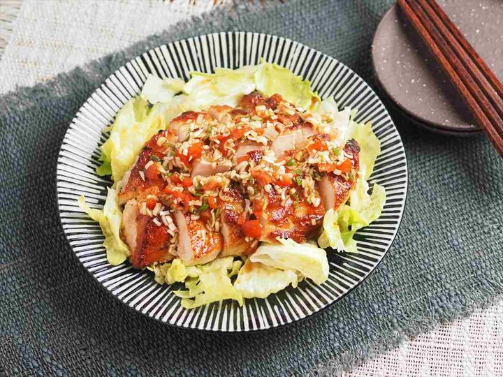 鶏むね肉で揚げない油淋鶏｜フライパン一つで簡単＆美味しい