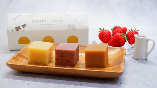 羊羹とキャラメルを融合させたスイーツセットが「こたろう和」より登場！3種のキャラメル羊羹をアソート