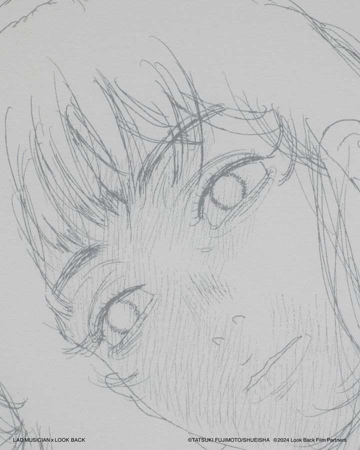 指示入れのコメントや記号をあえて取り除き、色分けされていた線を単色へと集約することで、線画そのものの表情を際立たせたグラフィックを制作。