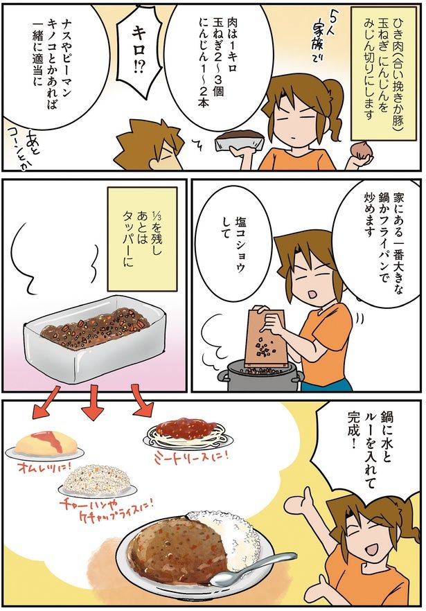 鍋に水とルーを入れて完成！ （C）さーたり／KADOKAWA