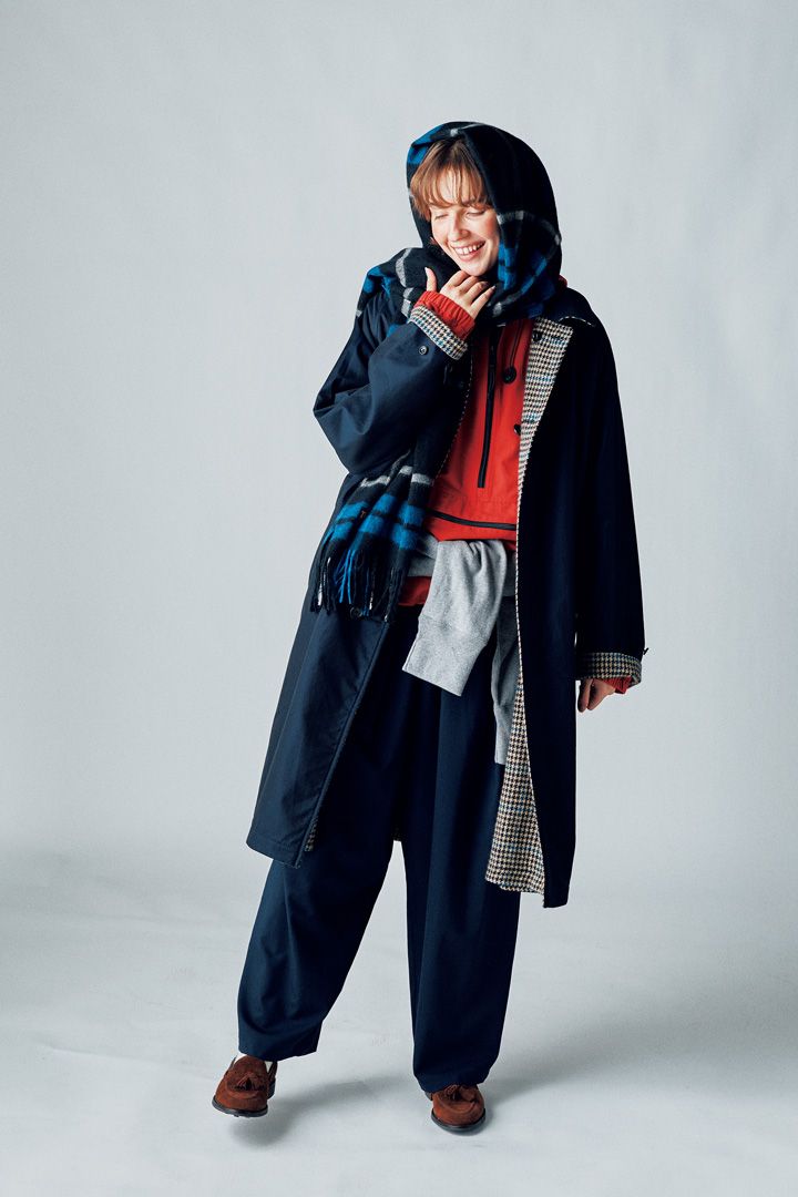 色も柄もレイヤードして、センスよくおしゃれに。【本日のFUDGE GIRL-2月3日】