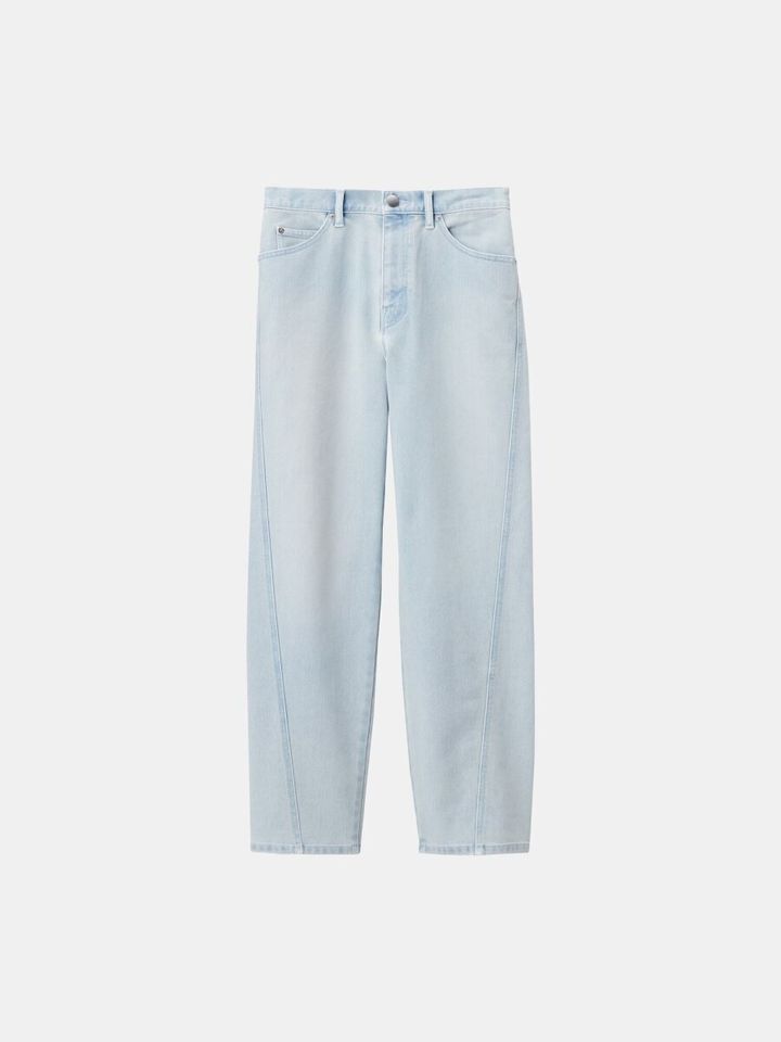 2026plstレディース新作サイドシームテーパードジーンズ