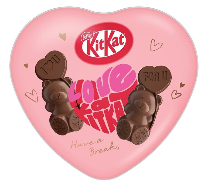 ファミマのキットカット ハートフルベアー ハート缶