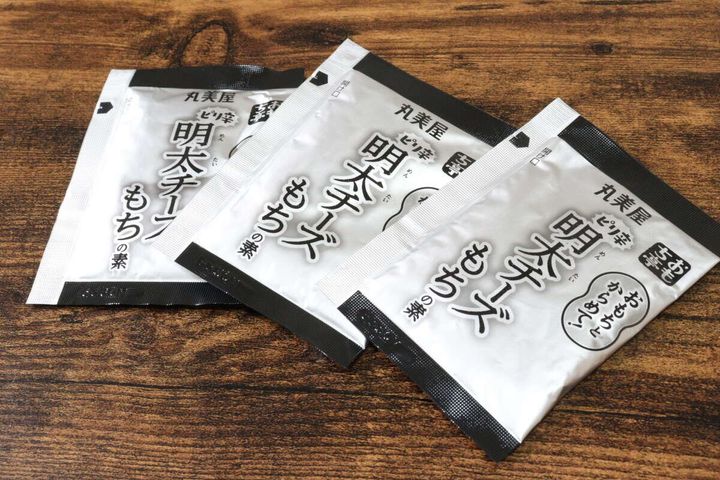 ダイソーの明太チーズもちの素の3袋