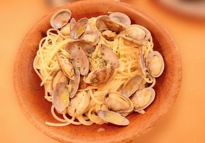 「スープ入り塩味ボンゴレ」