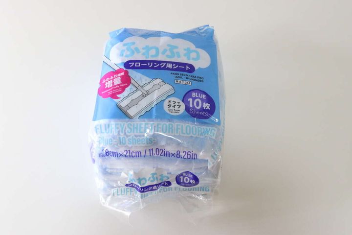 ふわふわフローリング用シート（青、10枚） パッケージ