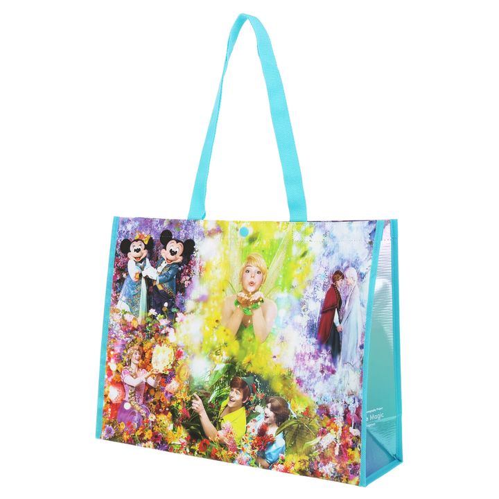 肩掛けができるたっぷりサイズの、蜷川実花デザインショッピングバッグ