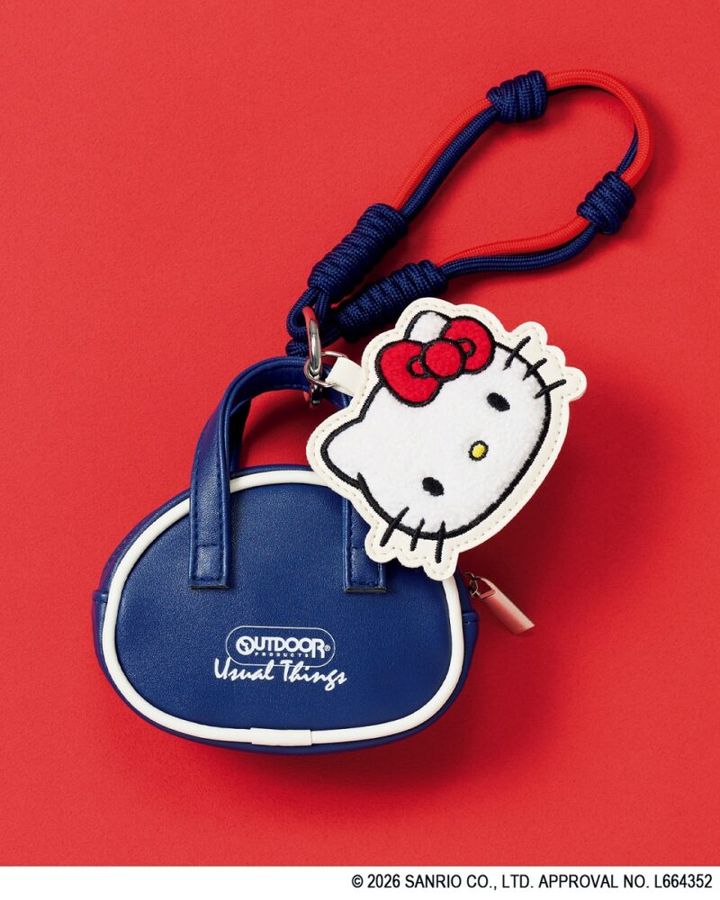 リンネル３月号「ハローキティ×アウトドアプロダクツ」の【バッグ形チャーム】