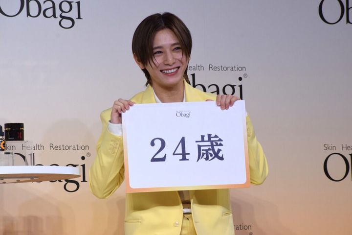 Hey! Say! JUMPの山田涼介さん（32）が3日、東京都内で行われたスキンケアブランド「オバジ（Obagi）」の「新商品・25th スペシャルメッセンジャー発表会」に出席しました。