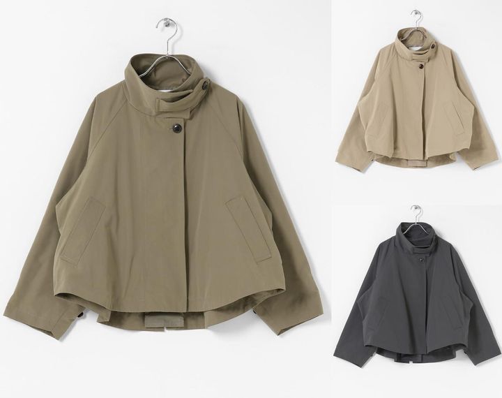 画像: Sonny Label 撥水バックフレアスタンドカラーコート（カーキ/ベージュ/チャコール）各¥11,000（すべてアーバンリサーチ サニーレーベル）※3月上旬発売予定