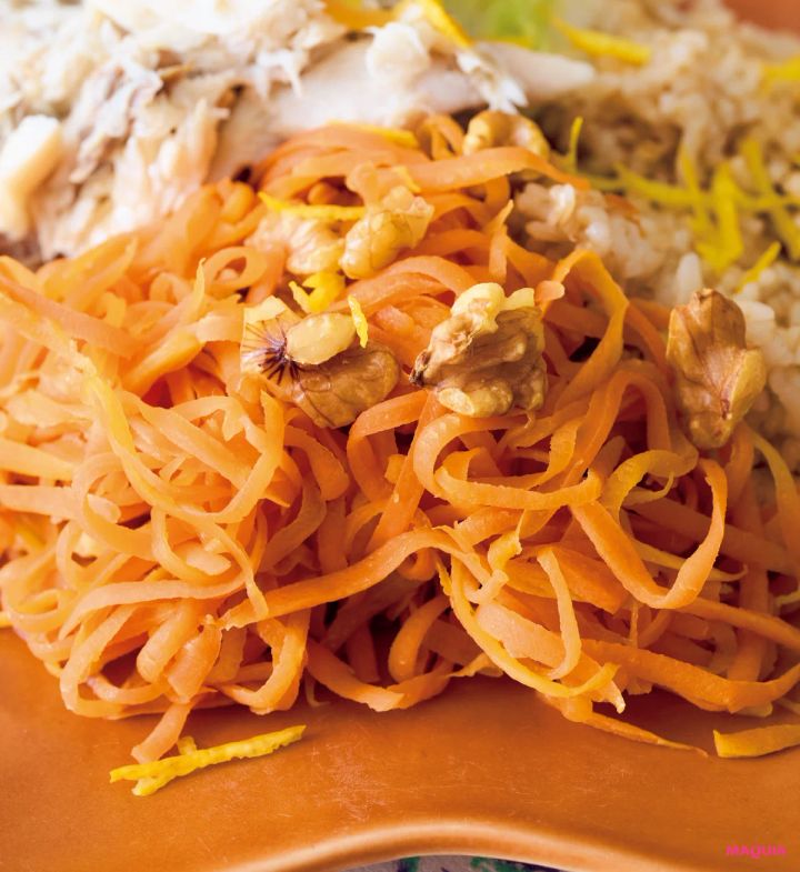 料理家 長谷川あかりさんの美肌ワンプレートごはん 【副菜】にんじんとくるみのきんぴら