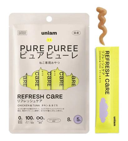 健康ケアに特化したねこ用おやつ「ピュアピューレ リフレッシュケア」リニューアル！