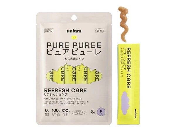 健康ケアに特化したねこ用おやつ「ピュアピューレ リフレッシュケア
