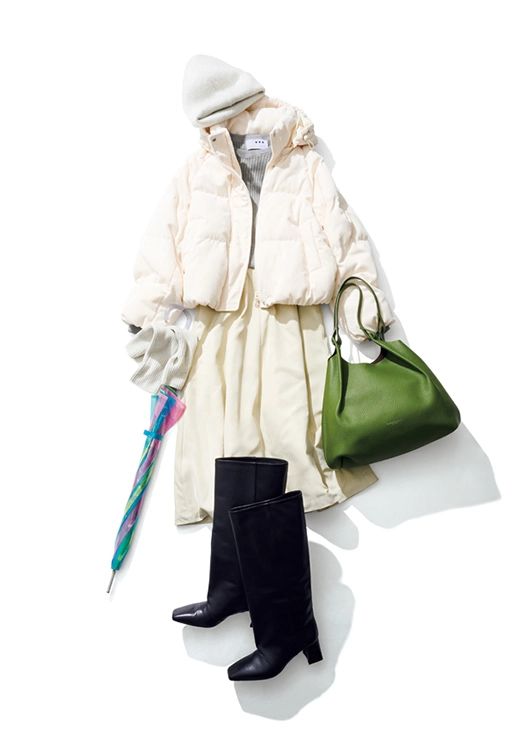 【毎日コーデ】 雪をイメージしたオールホワイトコーデ♡