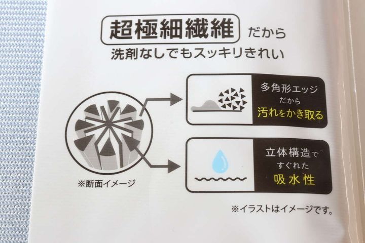 マイクロファイバークロス 窓ガラス・鏡用 素材の説明