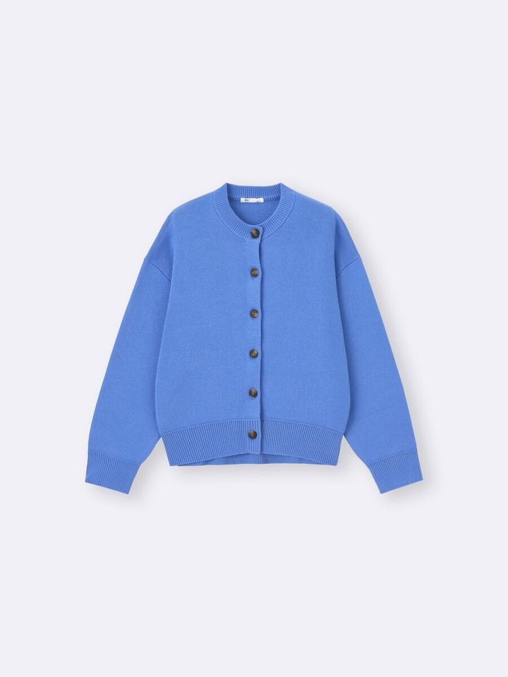 2026gu大人女性おすすめスウェットライクニットドルマンスリーブカーディガン