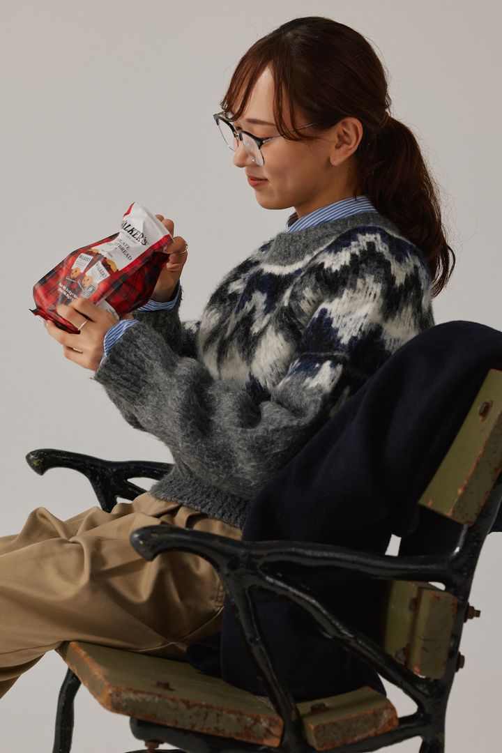 ニットで着ぶくれしない！サイズ感と色でメリハリをつけた2コーデ【FUDGE FRIEND おしゃれさんの毎日コーディネート｜UMI】