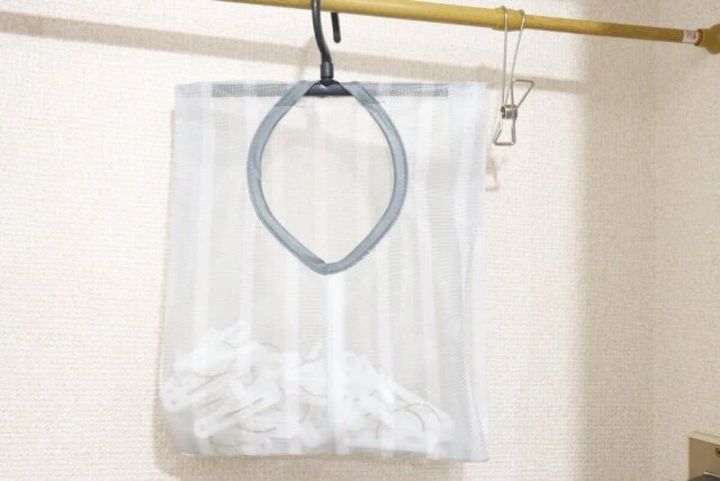 ダイソー 洗濯ピンチネット（ロゴ） 使用例