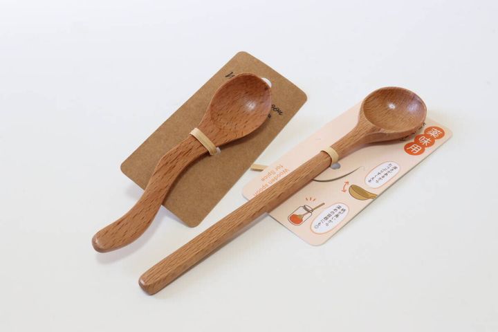木製ミニスプーン うねうね 薬味用木製スプーン