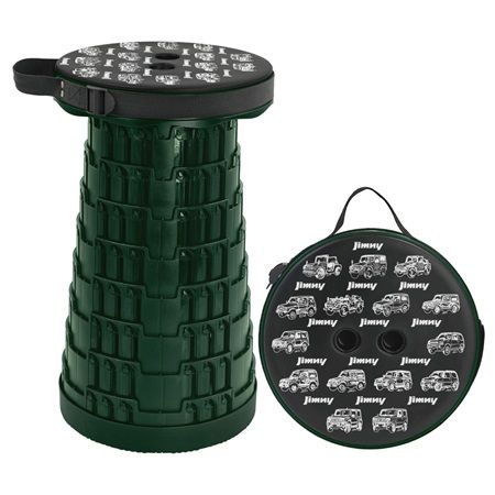 スズキ公認！歴代「JIMNY」が描かれた折りたたみスツール、初回1000個限定生産！