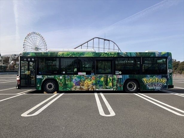 小田急バスの『ポケパーク カントー』ラッピング車両