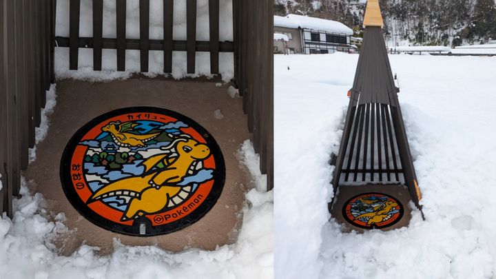 福井県大野市。深い雪に包まれたこの街で、ある「マンホール」に注がれた〝愛〟がSNSで話題を呼んでいます。