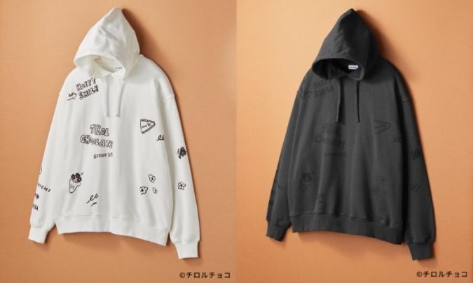 チロルチョコｘLEPSIMコラボ イラストBIGパーカー