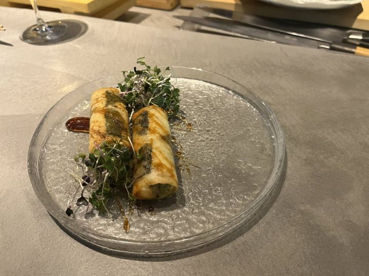 ウナギとクリームチーズの春巻き