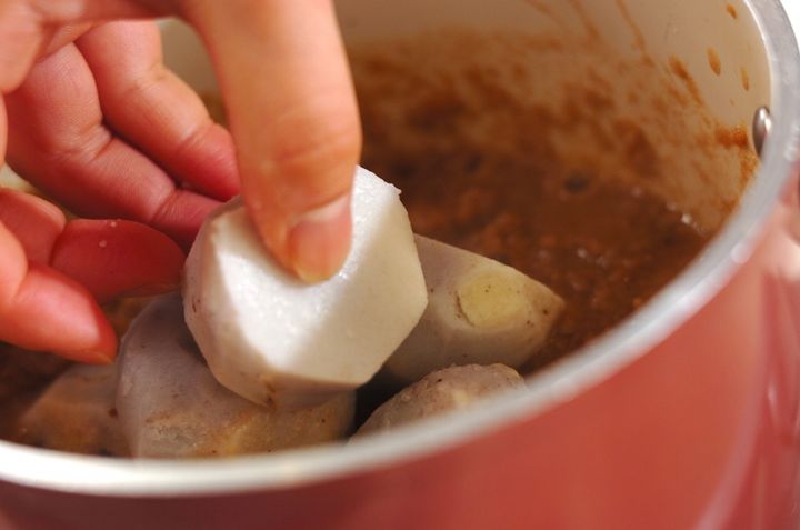 里芋のそぼろあんの作り方2