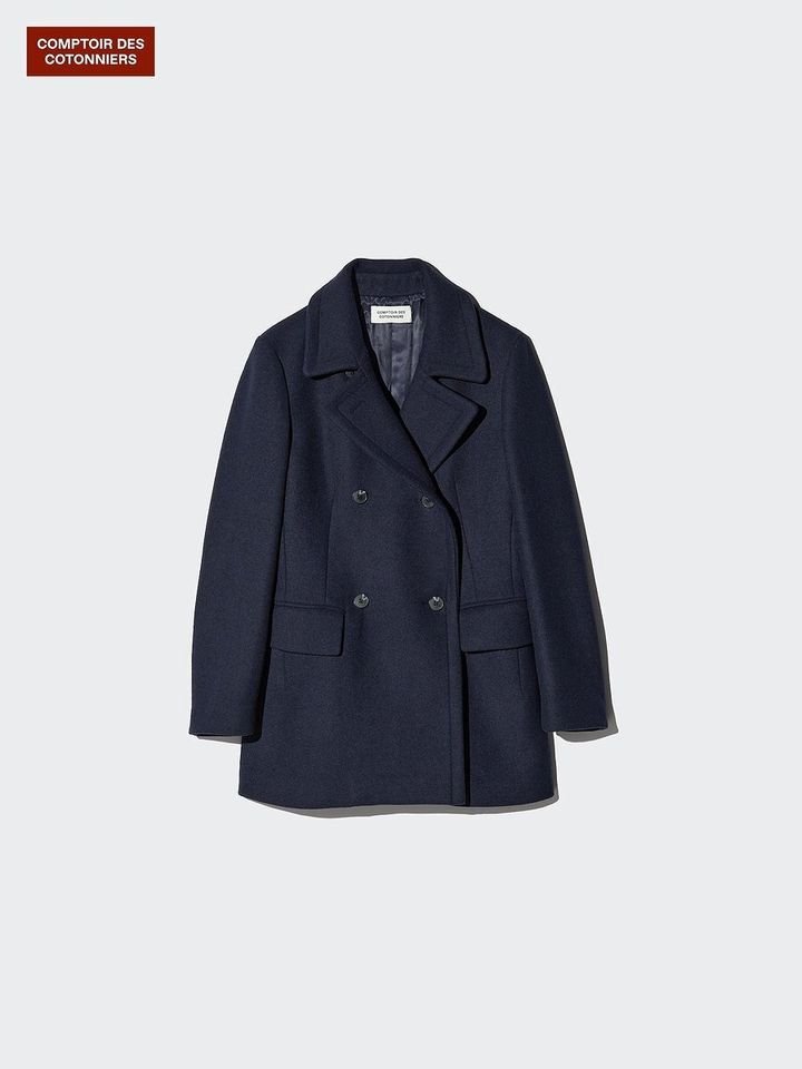 ユニクロのウールブレンドピーコート