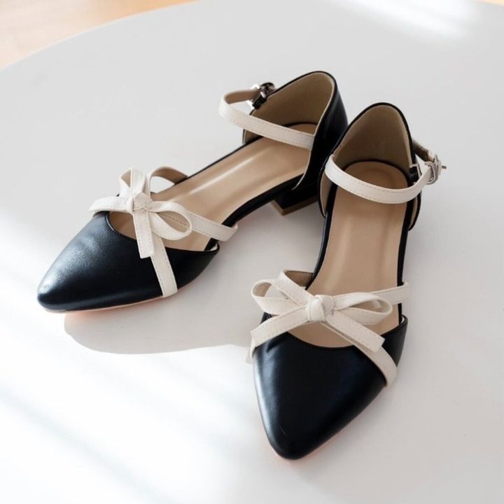 2026春しまむらレディースコラボバイカラーリボンパンプス