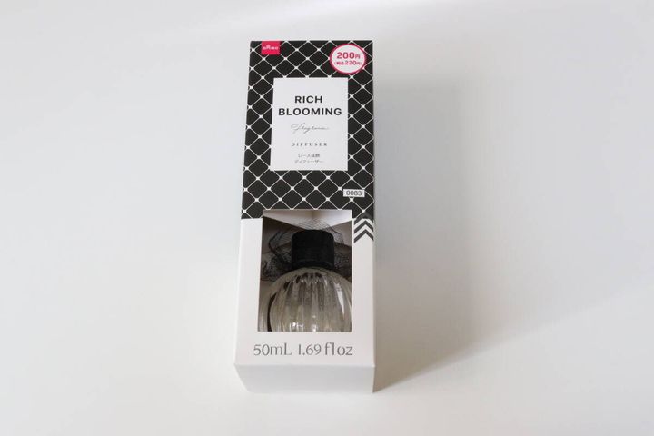 レース装飾ディフューザー（50mL、リッチブルーミング） パッケージ